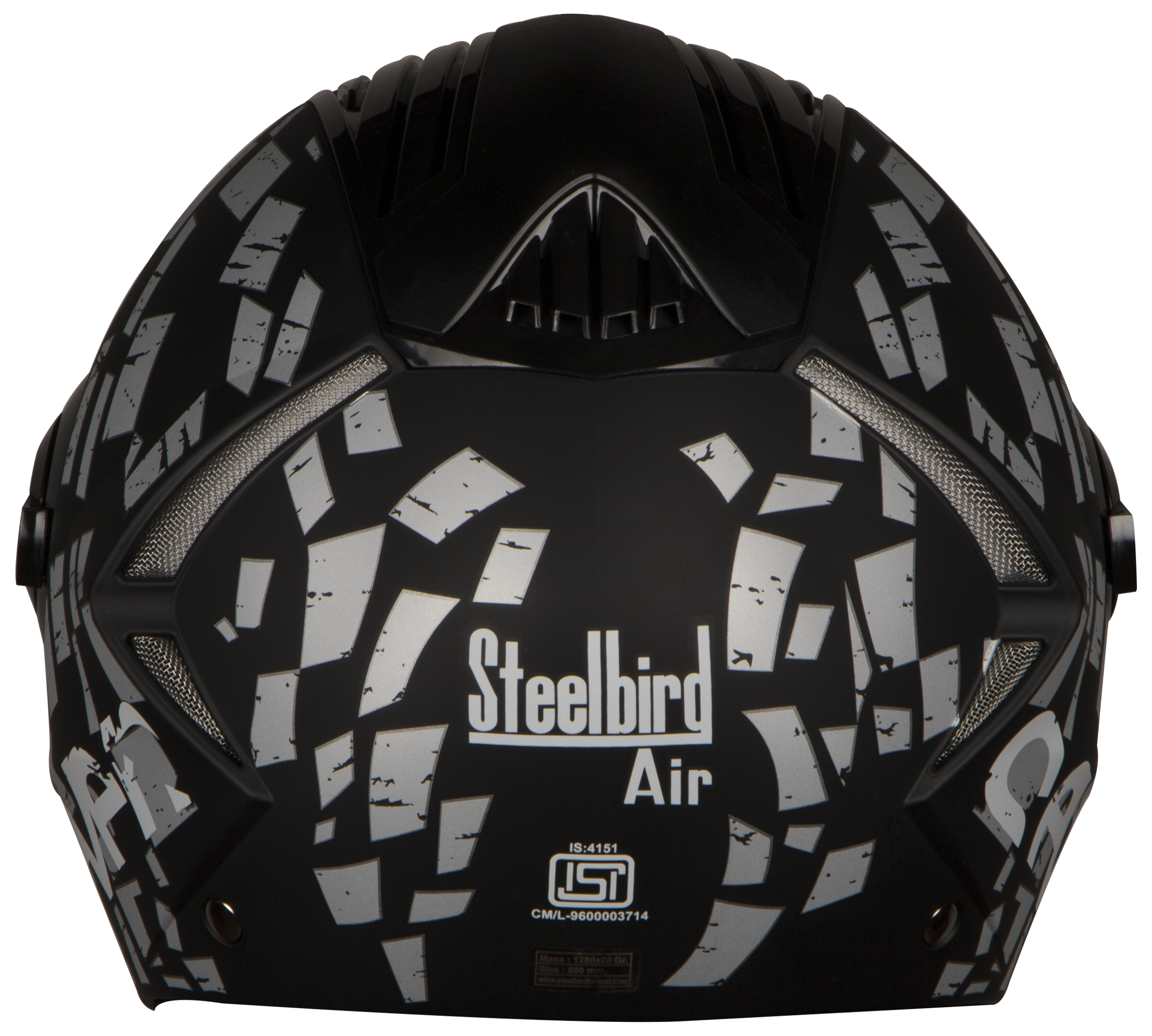 SBA-2 Seven Mat Black With Silver (Fitted With Clear Visor Extra Chrome Silver Visor Free)